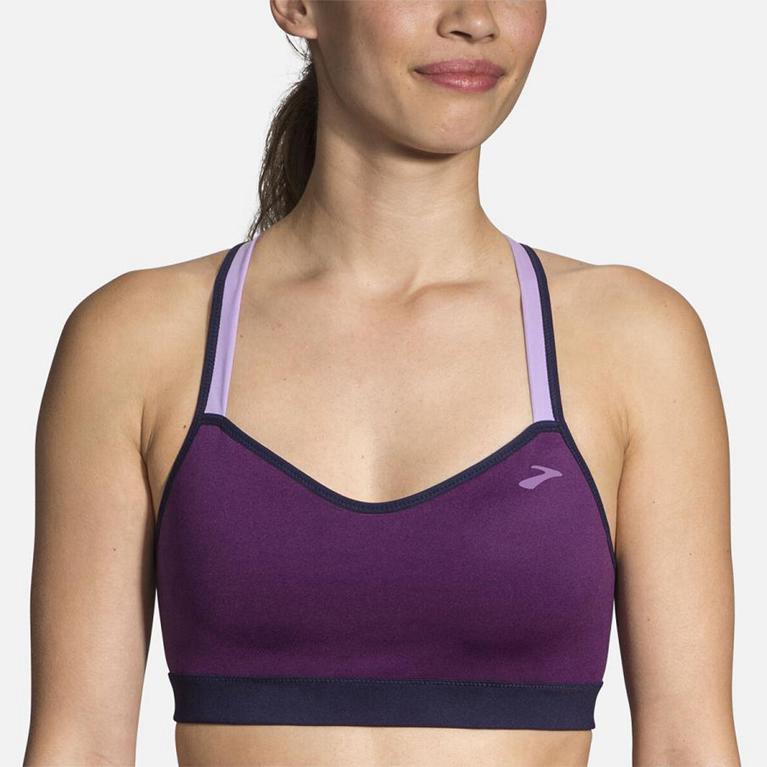 Brooks Uprise Crossback Womens Running Bra - Purple - Indonesia (KZJI-34716)